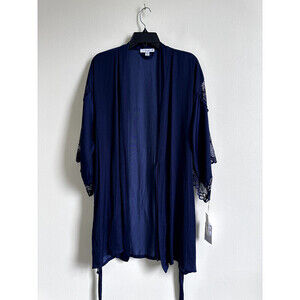 In Bloom by Jonquil Women's Wrap Robe in blue marine size XS/S